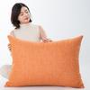 Cojín de Lino de Color Sólido, Cojín para Sofá, Cojín Grande para Respaldo para Sala de Estar y Cabecera de Cama, Funda de Cojín sin Relleno, Mirador