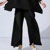 Conjunto de Top Pleats Miyake 2025 Nuevo de Alta Gama con Pantalones de Pierna Ancha con Diseño Asimétrico para un Look Adelgazante y Artístico