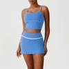 Nova Camisola Europeia e Americana Justa Roupa Esportiva Sexy Decote Baixo Casual Manga Longa Top Roupa de Yoga Fitness