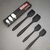 Set de espátulas de silicona de 4 piezas negro espátula para crema de pastel cuchillo mezclador de masa herramientas para hornear