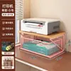 Suporte de impressora de mesa, estante de armazenamento de arquivos multicamadas para mesa de escritório com gavetas, estante de armazenamento multifuncional