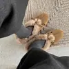 Invierno 2026 Nuevo Estilo Zapatos de Felpa y Piel Moda para Exteriores Piel Genuina Piel Real Lazo Acolchados Cálidos Zapatos de Algodón para Mujer