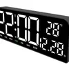 Nuevo Reloj Despertador de Pantalla Grande, Reloj de Escritorio LED Simple, Reloj Creativo, Reloj de Escritorio de Tamaño Grande, Se Puede Colgar 0707