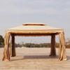 Moda pavilhão ao ar livre tenda europeia fábrica direta pavilhão jardim pátio móveis casa de madeira villa tenda romana