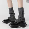 Polainas de Punto Fair Isle para Mujer, Otoño/Invierno 2025 Nuevas Calcetines Largos de Tubo Gris Vintage, Adecuados para Usar con Botas de Nieve, Engrosados para Calidez