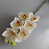 Algodón de silicona de simulación 6 cabezas Orquídea Cymbidium color retro hogar Modelo Habitación Hotel decoración accesorios de fotografía de boda venta al por mayor