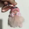 Boneca de Pelúcia para Dormir com Pelo de Raposa Chaveiro de Pelúcia Pingente Pendurado Fofo Pingente Pendurado para Bolsa de Pelúcia Boneca de Presente para Namorada