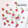 H269 Novo Estilo Acessórios para Unhas Wearable Atacado Resina Vermelho Cereja Transparente Cereja Fresca Decorações de Unhas