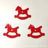 Serie Roja Navideña Colgantes Decorativos Creativos DIY Imagen de Dibujos Animados Artesanías de Madera Colgantes de Viruta de Madera para Disparos