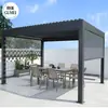 Pérgola Eléctrica, Pérgola con Lamas de Aleación de Aluminio, Jardín Paisajístico de Villa, Pérgola de Aleación de Aluminio, Pérgola de Ocio, Exterior