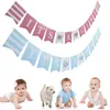 Bandeirinha Puxa-Bandeira Elefante Rosa Bebê É uma Menina - Esta é uma Decoração de Festa de Aniversário para a Primeira Festa de uma Menina
