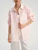 Camisa de algodón puro para mujer transfronteriza, nuevo estilo europeo y americano 2026, holgada, transpirable, elegante, moderna para ir al trabajo, camisa de manga larga para mujer
