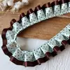Acessórios de Renda Plissada com Bolinhas Pretas e Rosas de Camada Dupla Material DIY Feito à Mão Tábua de Pintura Fita Acessórios de Cabelo Material para Caderno Decorativo