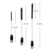 Escova de tubo de sucção de aço inoxidável com cabo, escova para tubo de ensaio, garrafa, escova guia espiral, escova de nylon, escova transparente para mamilos
