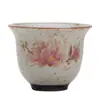 Taza de Té de Porcelana Azul y Blanca de Cerámica Jingdezhen, Juego de Té Kung Fu, Taza de Maestro, Taza de Invitado, Borde con Forma de Flor, Taza de Degustación Estilo Antiguo, Juego de Té