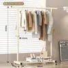 Cabideiro de Chão Extra-Espesso para Uso Doméstico, Quarto, Móvel, Estilo Creme, Cabide Simples para Dormitório, Tipo de Chão para Varanda