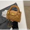 Bolsa pequena portátil com textura da moda para mulheres 2024 nova popular popular bolsa de ombro para ir ao trabalho estilo ocidental bolsa mensageiro de corrente
