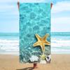 Temu Xiyin Popular Transfronteiriço Espessado Absorvente de Água Secagem Rápida Listras Arco-Íris Microfibra Toalha de Praia Toalha de Banho Atacado