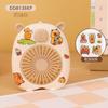 Creativo nuevo ventilador de escritorio de mano con cordón, tres velocidades, de dibujos animados, con pegatinas de nutria para hacer tú mismo