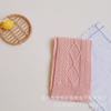 Bufanda de punto para niños estilo ins coreano otoño e invierno trenzado personalizado bebé cálido color sólido bufanda de lana bufanda larga