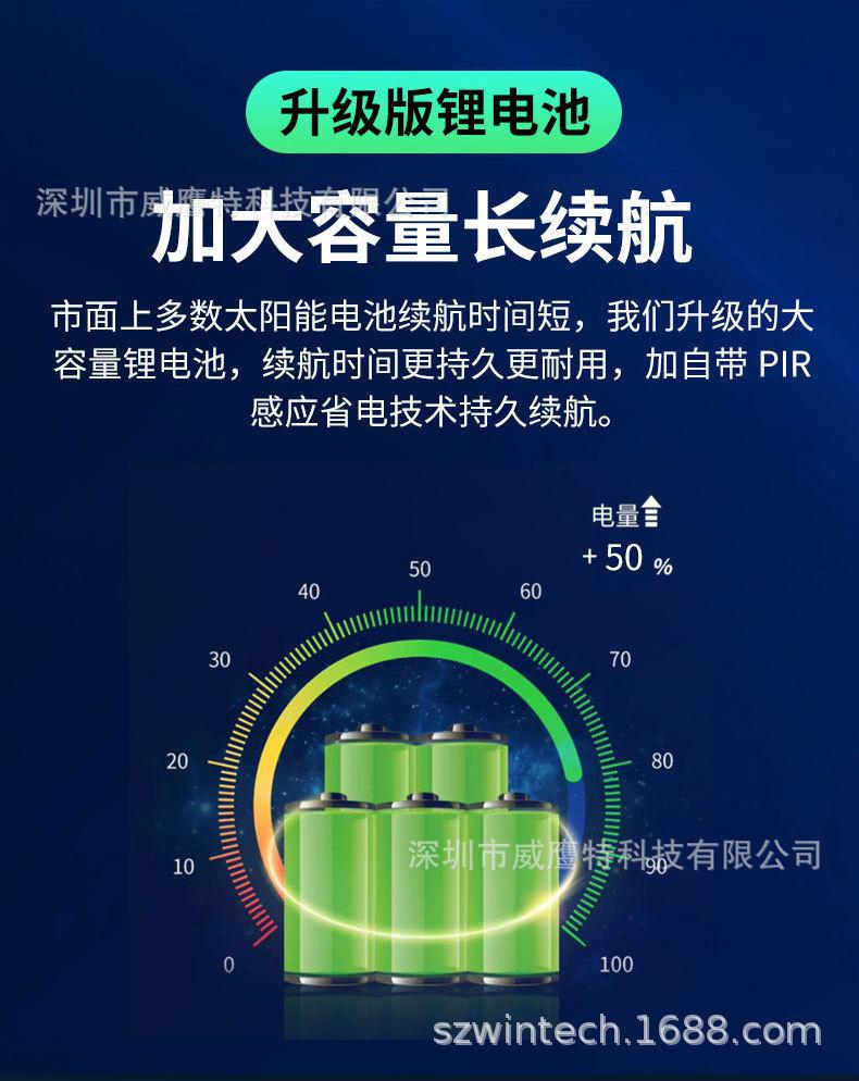 V380太阳能监控器360度手机远程室外夜视全景家用高清电池