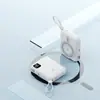 Cargador portátil mini de carga rápida magnética tres en uno para Apple Huawei Watch con doble línea transfronterizo