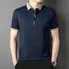 Camiseta Polo de Verano de Manga Corta con Cuello de Solapa de Gama Alta Transfronteriza para Hombre, Amigable con la Piel, Transpirable, Casual, Top Versátil Dropshipping