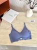 Chaleco Fresco de Verano Deseo Puro Corazón Cuello en V Sin Costuras Abotonado Sin Aro de Acero Removible Íntimos Nude con Almohadillas para el Busto para Mujer