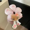 Scrunchie Lindo de Dibujos Animados con Flores y Lunares para Mujer con un Toque de Lujo, Accesorio para el Cabello Resistente para Peinados de Moño