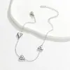 Joyería de acero de titanio Dongguan no se decolora corazón de amor pulsera tobillera collar simple de alta gama moda traje mujer