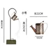 Lámpara de Suelo con Forma de Tetera, Muñeco de Nieve Navideño de Hierro Forjado Transfronterizo, Luz Solar para Exteriores Temática Navideña con Enchufe, Luz Decorativa para Jardín