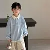Camiseta de Manga Longa Infantil para Primavera e Outono 2026 Novo Modelo, Moletom Infantil de Primavera Tamanho Médio e Grande, Blusa Infantil, Moda Casual de Primavera 7