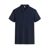 Camisa POLO de peso pesado de 230g con botones de perla, dos botones, color liso de verano, cuello camisero, manga corta, camisa cultural, camisa publicitaria, impresión personalizada disponible