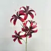 Nueva Flor de Lirio Dorada de 5 Cabezas Impresa en 3D Decoración de Boda Flor Artificial Accesorios para Fotos Diseño Floral Flor Artificial Transfronterizo