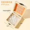 Caja Desmagnetizadora de Cristal Natural, Piedra Desmagnetizadora de Piedra Triturada, Techo de Cristal, Caja de Madera, Pulsera de Purificación Energética, Almacenamiento y Decoración de Joyería