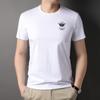 Camiseta de Verano Holgada Casual de Manga Corta para Hombre Top para Hombre con Cuello Redondo Bordado