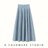 Nuevo Estilo Otoño e Invierno 2026 Falda plisada de punto de cachemira para mujer de cintura alta de longitud media falda elegante