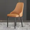Silla de comedor minimalista italiana silla moderna simple silla con respaldo de lujo ligero taburete para apartamento pequeño hogar hotel restaurante metal