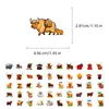 Pegatinas de Graffiti de Vaca Lindas Nuevas Transfronterizas 56, Pegatinas Impermeables de Material de Vaca de las Tierras Altas Creativas y Versátiles Sin Repetir
