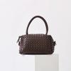 Nova Bolsa Boston de Almofada de Alta Qualidade, Bolsa Feminina de Couro Trançado, Bolsa de Ombro Transversal Versátil