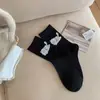 Calcetines Nuevos de Algodón para Otoño e Invierno, Calcetines Absorbentes de Sudor, Calcetines de Media Pantorrilla para Mujer, Calcetines de Felpa Estilo Japonés Maillard, Calcetines de Dibujos Animados Sin Costuras