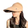 Sombrero de Sol de Verano Grande para Pasajero, Sombrero de Sol con Visera Amplia para Mujer, Cubre Rostro, Sombrero de Sol para Exteriores Todo Fósforo con Cordón para Capucha