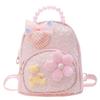 Mochila Escolar Infantil Ins Kidsren's Pu Lantejoulas Laço K-Style Moda Casual Viagem Acessórios Meninas Mochila Pérola