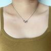 Collar de anillo Mobius para mujer, de alta calidad, ligero, de lujo, diseño de nicho, combina con todo, nuevo estilo 2024, cadena de clavícula, collar de moda.