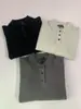 Jersey de Lana de Punto con Solapa y Media Botonadura para Viajar, Mezcla de Cachemir, Estilo Clásico, Suéter Cálido de Cachemir para Mujer Otoño e Invierno