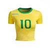 Top de Gola Redonda com Manga Curta Moda Verão 2025 Novo Estilo Feminino Sexy Hot Girl Slim Fit Camiseta Curta para Mulheres