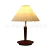 Abajur, luminária de cabeceira para quarto, madeira maciça plissada vintage, luxo leve, quarto de noiva de alta qualidade, luz duradoura, decoração de sala de estar, escritório, luminária de mesa