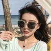Lentes de Sol para Mujer, Estilo Coreano Moderno Coreano Bibi Lentes de Sol con Montura Cuadrada Grande, Gafas Estilo Celebridad de Internet Blanco Roto