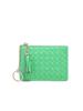 Nova Mini Carteira Pequena Feminina com Zíper Porta-Moedas Estilo Coreano Trançada Fofa Leve Pequena com Pingente Bolsa para Cartões Bolsa de Moedas