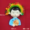 Novas Decorações de Desenho Animado Costumes Populares de Quanzhou Atrações Magnéticos de Resina Estereoscópica para Geladeira Lembranças Turísticas